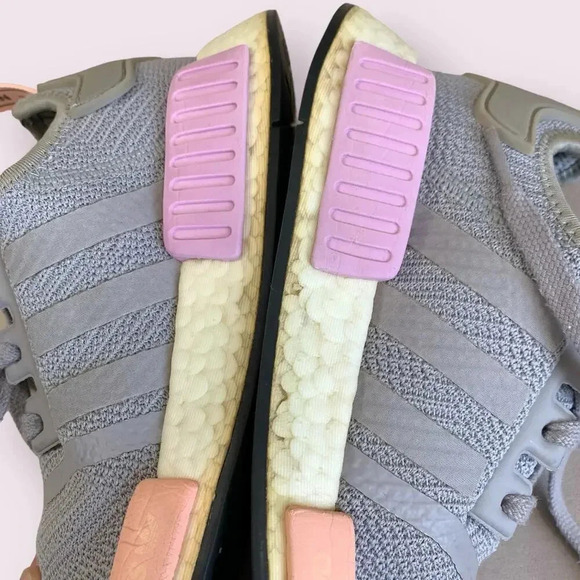 Adidas NMD R1 Boost Athletic Sneakers Running Shoes Women Size 8 Light Granite - Picture 10 of 15